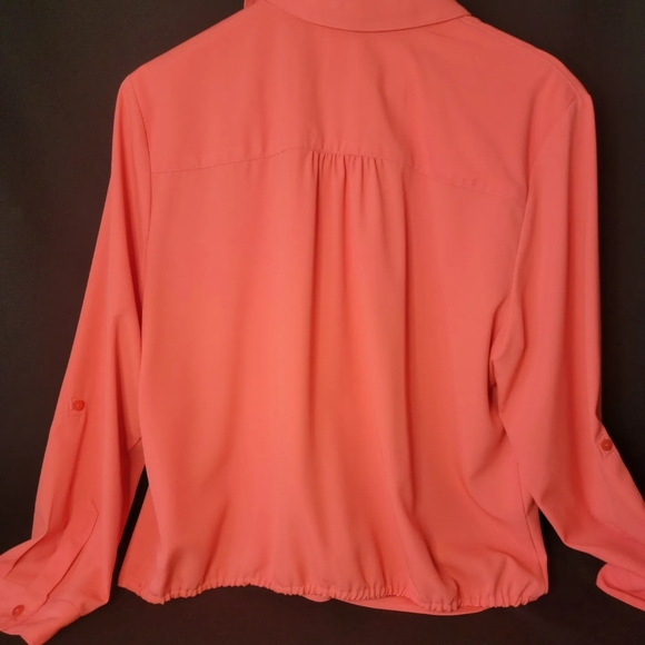 M J COLLECTION CORAL BLOUSE - Picture 2 of 2